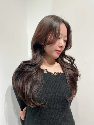 ロング カラー 中村 佳菜のヘアスタイル