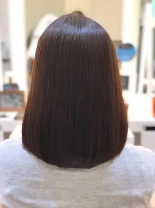 ミディアム パーマ 安井　昴 💫ブリーチ縮毛矯正のヘアスタイル