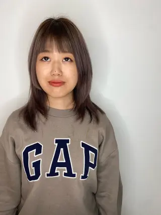 セミロング カラー Hiroshi ヒロシのヘアスタイル