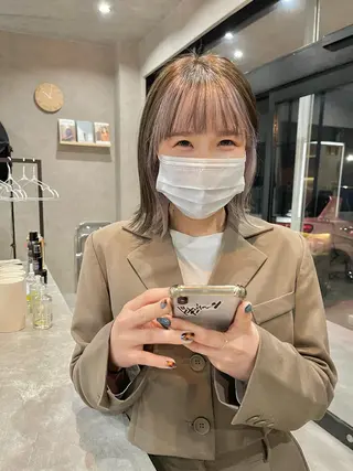 ミディアム カラー 一ノ瀬 暁のヘアスタイル