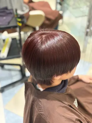 ショート カラー メンズ ０分パーマ/ メンズパーマ藤原海斗のヘアスタイル