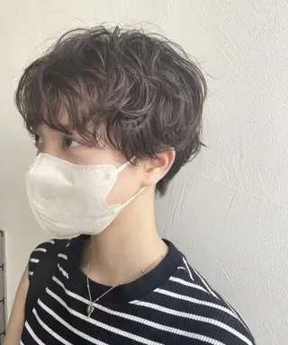 ショート パーマ 似合わせ🧚‍♀️ karin🇬🇧のヘアスタイル