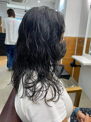 セミロング パーマ 竹内 柚子のヘアスタイル