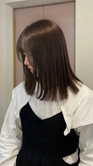 セミロング カラー ヘアアレンジ 大阪/梅田すぐ /パーマ落とし専門店のヘアスタイル