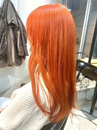 セミロング カラー ヘアアレンジ ネイル 🌈インナーカラー ‘ショウマ’🌈のヘアスタイル
