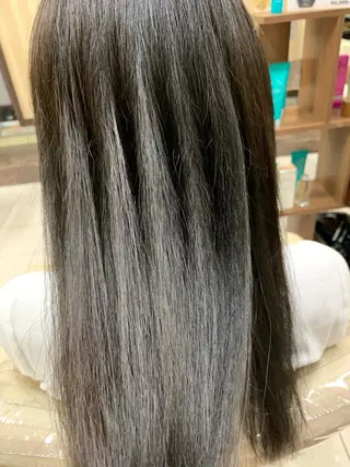 ロング パーマ ブリーチでもできる 縮毛矯正相原慎🌈のヘアスタイル