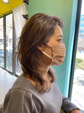 ロング カラー 末石 智のヘアスタイル