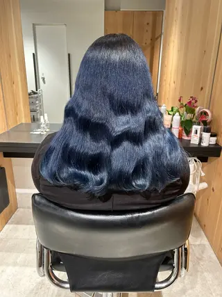 ロング カラー スキバサミを使わない カット🌼唯🌼のヘアスタイル