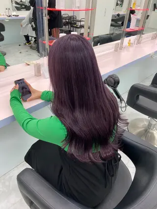 ロング カラー ヘアアレンジ レイヤー×透明感カラ ーHAYATOのヘアスタイル