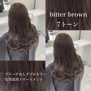 カラー 🤍ブリーチなし ブラウンhimi🤍のヘアスタイル