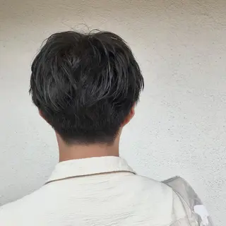 ショート カラー パーマ メンズ ニュアンスパーマ/ レイヤー/茶屋町のヘアスタイル