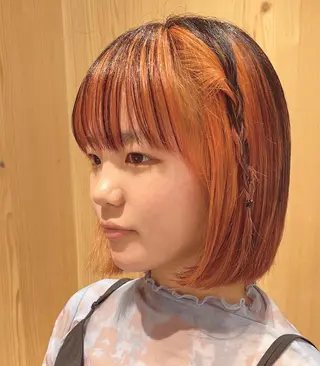 ショート カラー スキバサミを使わない カット🌼唯🌼のヘアスタイル