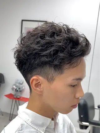 ショート パーマ メンズ メンズパーマ/ 新潟駅/佐藤裕のヘアスタイル