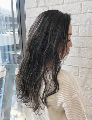セミロング カラー ノンダメージ髪質改善 カラー💎/KURAのヘアスタイル