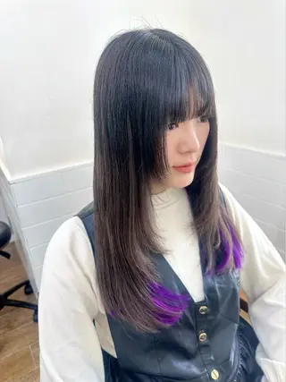 ロング カラー パーマ ヘアアレンジ メンズ キッズ 骨格レイヤーカット 🌿美髪縮毛矯正のヘアスタイル