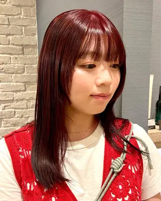 ロング カラー 韓国レイヤー/透明感 カラー🐈曾根高のヘアスタイル