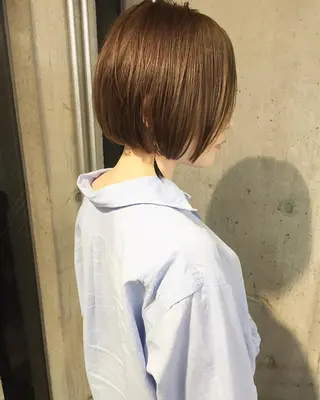 ショート カラー パーマ ヘアアレンジ メンズ キッズ ネイル マツエク・マツパ 韓国風×透明感カラー 髪質改善オタベシンヤのヘアスタイル