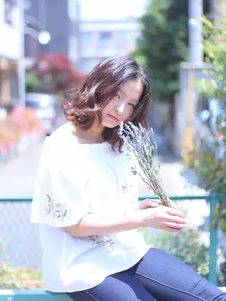 ミディアム カラー 髪質改善💍 natsukiのヘアスタイル