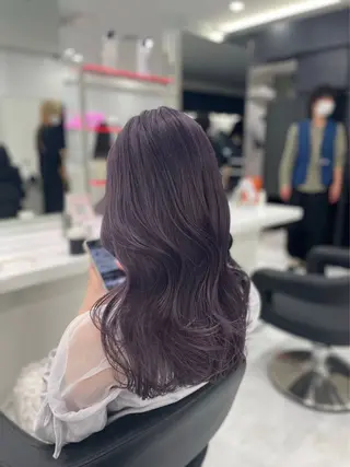 セミロング カラー 渋谷人気1位✨カラー 縮毛、髪質改善のヘアスタイル