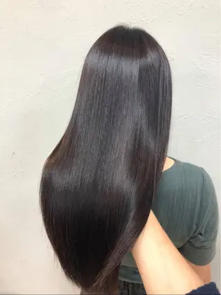 ロング 🌷韓国顔周りカット ×艶カラーaki🌷のヘアスタイル