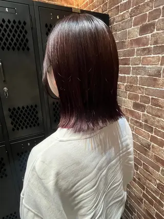 ミディアム カラー 久木原 ゆりのヘアスタイル