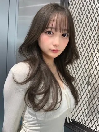 ミディアム カラー Lond mare レイヤーカット/韓国のヘアスタイル