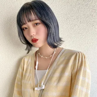 ショート カラー ヘアアレンジ ハッシュレイヤー ༊*·˚ リナのヘアスタイル