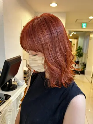 ミディアム カラー ヘアアレンジ マツエク・マツパ アイブロウ 透明感カラー🫧ヘア セット🫧松本菜月の眉毛・アイブロウイメージ