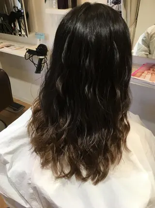 セミロング カラー 長江 諒のヘアスタイル