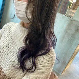 ミディアム カラー 渡辺 優のヘアスタイル