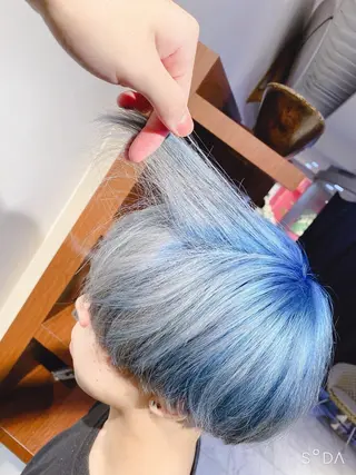 ミディアム カラー パーマ ヘアアレンジ メンズ ⚠️激安ブリーチで 後悔してる方へ⚠️のヘアスタイル