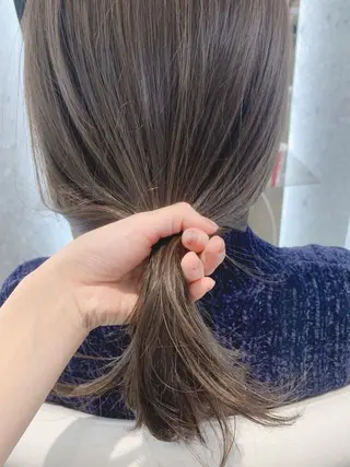 ミディアム カラー 山下 千明のヘアスタイル
