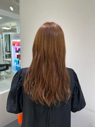 セミロング カラー 【暖色カラー特化】 中山由梨のヘアスタイル