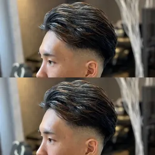 ミディアム カラー パーマ メンズ 泰成/メンズ特化/ フェード/ツイスパのヘアスタイル