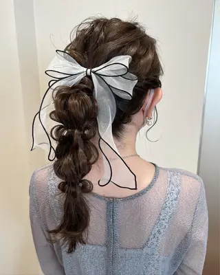 ロング ヘアアレンジ サソウ ユリエ🥥のヘアスタイル