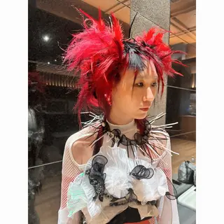 ロング カラー ヘアアレンジ ミドウチ アヤカのヘアスタイル