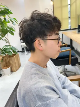 ショート パーマ メンズ 田中 あやなのヘアスタイル
