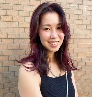 セミロング カラー 大阪ヴィーガンサロン KANAKOのヘアスタイル