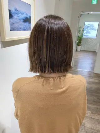 ミディアム カラー ハイライト⭐️上野 高広のヘアスタイル