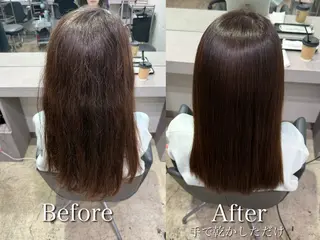 セミロング 縮毛矯正/髪質改善 表参道/千田大地のヘアスタイル