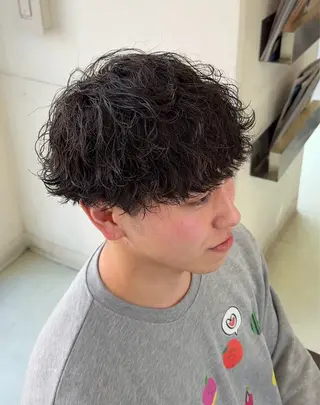 ショート パーマ 小芝涼介/レイヤー /メンズパーマ✂️のヘアスタイル