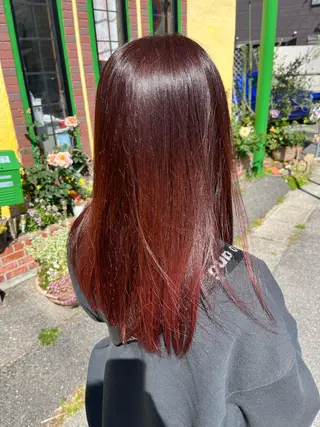 セミロング カラー 大坪 拓斗のヘアスタイル