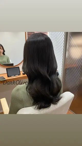 セミロング カラー 韓国ヘア🇰🇷竹本 優希のヘアスタイル