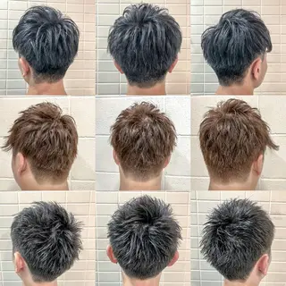 ショート カラー パーマ メンズ 看板犬がお出迎え◎ 初めてでも安心◎のヘアスタイル