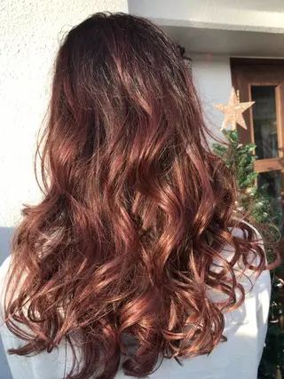 セミロング カラー レイヤーカット匠 イソザキノリユキのヘアスタイル