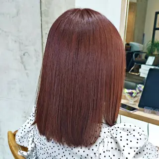 ミディアム カラー ヘアアレンジ/柔らか 艶カラー/AKARIのヘアスタイル