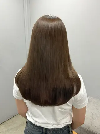 ミディアム パーマ 髪質改善カラー♡/ 縮毛矯正/珠貴のヘアスタイル