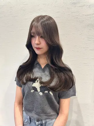 ロング 稲本麻衣 【韓国ヘア】のヘアスタイル