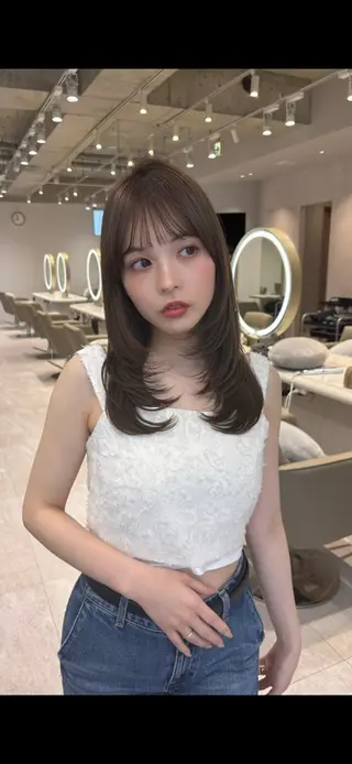 ミディアム レイヤーカット🎀 rina🎀のヘアスタイル