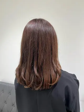 セミロング カラー 【暖色カラー特化】 中山由梨のヘアスタイル